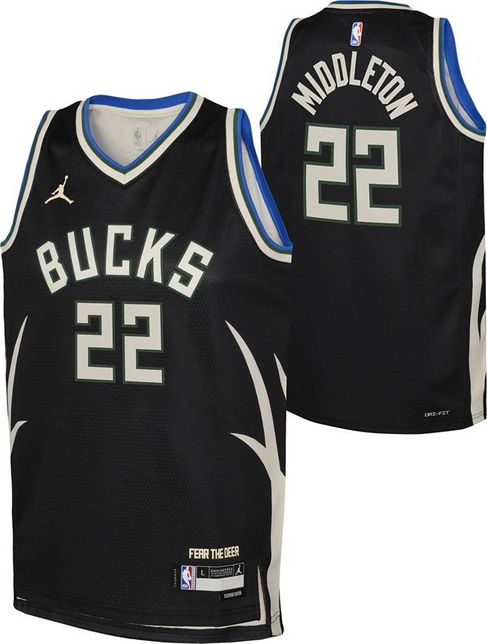 KHRIS MIDDLETON # 22 Milwaukee Bucks NBA Boys Jersey T-Shirt Youth