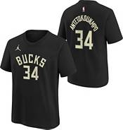Nike Men's Milwaukee Bucks Giannis Antetokounmpo #34 White T-Shirt, XL