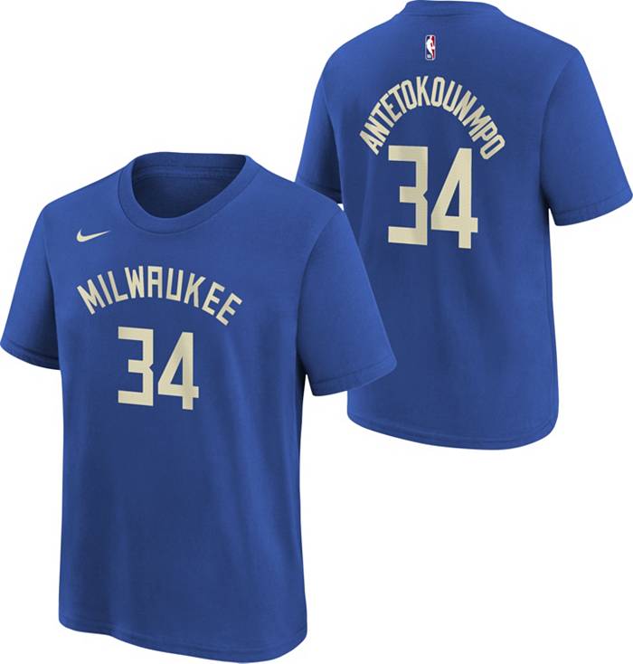 Giannis Antetokounmpo 34 Milwaukee Bucks Kids T-Shirt