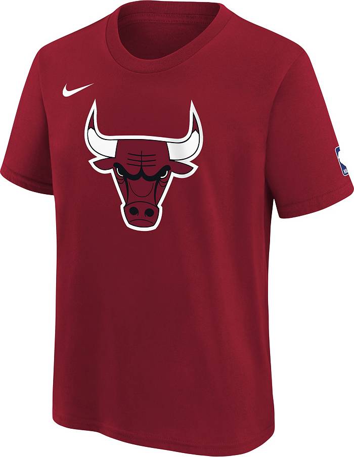 Nike Men's 2022-23 City Edition Chicago Bulls Red Warm-Up T-Shirt, Large