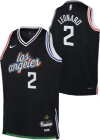 Youth LA Clippers Kawhi Leonard Nike Black 2020/21 Swingman Jersey