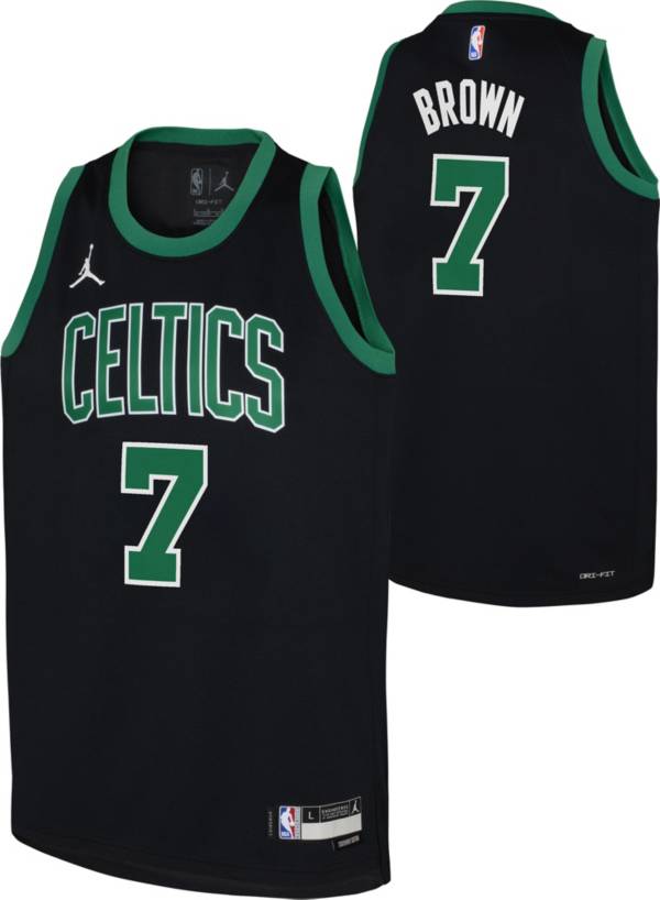 Nike Youth Boston Celtics Jaylen Brown #7 Black Dri-FIT Swingman Jersey