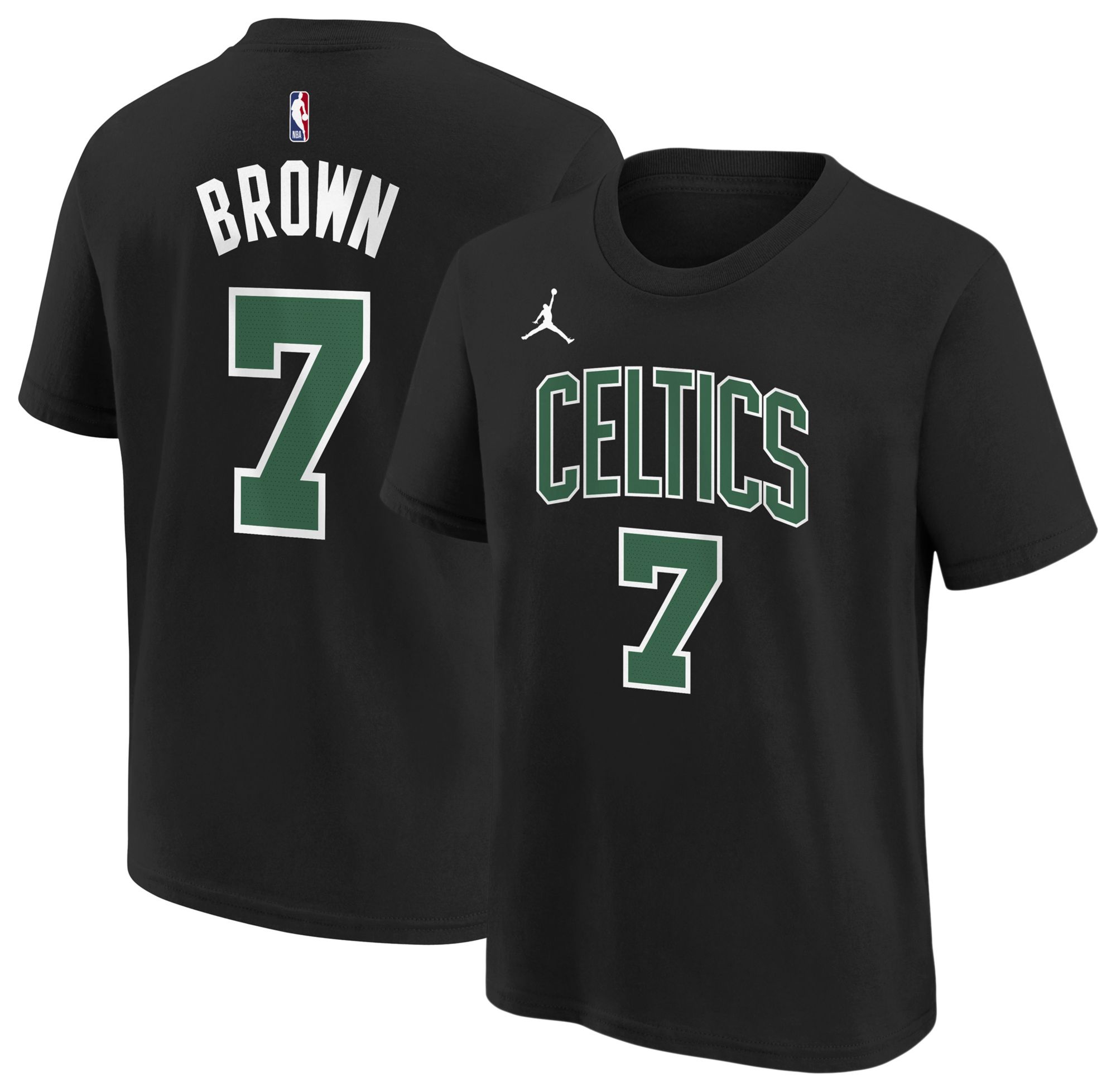 Jordan Youth Boston Celtics Jaylen Brown #7 Black T-Shirt product image