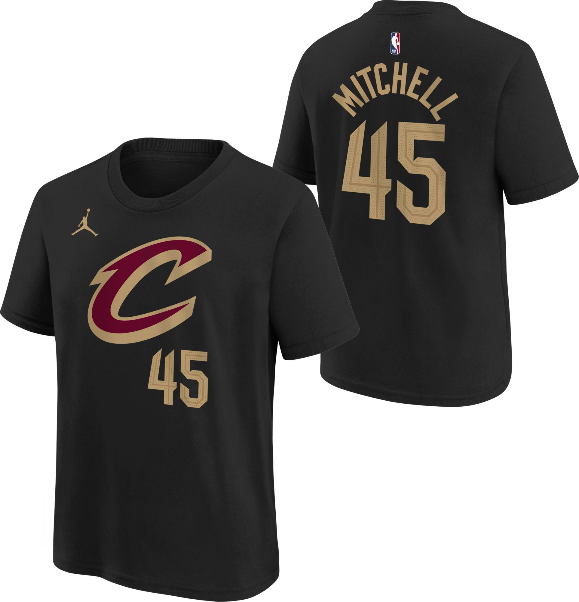 Nike Youth Cleveland Cavaliers Donovan Mitchell #45 Black T-Shirt product image