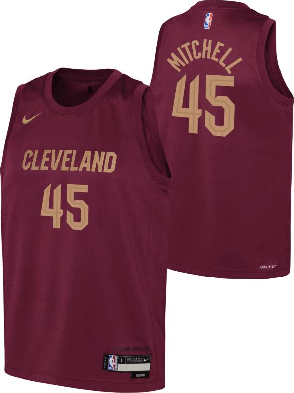 Nike Youth Cleveland Cavaliers Donovan Mitchell #45 Red Dri-FIT Swingman Jersey product image