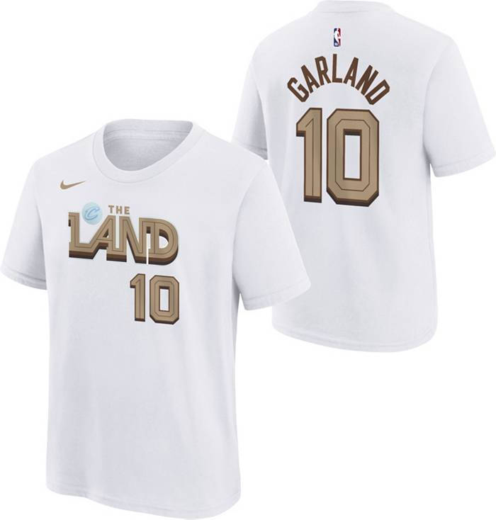 Nike Youth 2022-23 City Edition Cleveland Cavaliers Darius Garland #10 Cotton T-Shirt - White - M Each