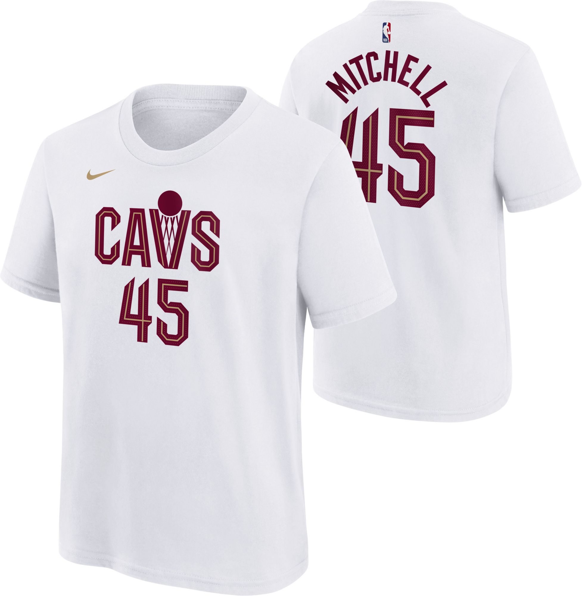 Nike Youth Cleveland Cavaliers Donovan Mitchell #45 White T-Shirt product image