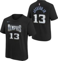 Nike / Men's 2021-22 City Edition Memphis Grizzlies Jaren Jackson Jr #13  Blue Cotton T-Shirt