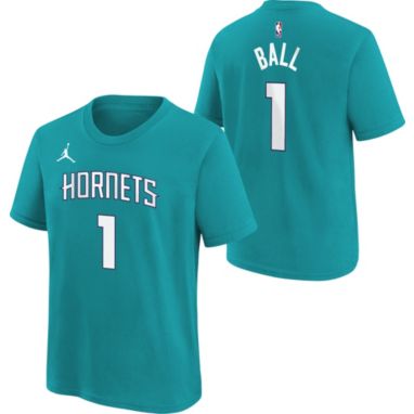 sorry, Nike Youth Charlotte Hornets LaMelo Ball #1 Teal T-Shirt is currently out of stock