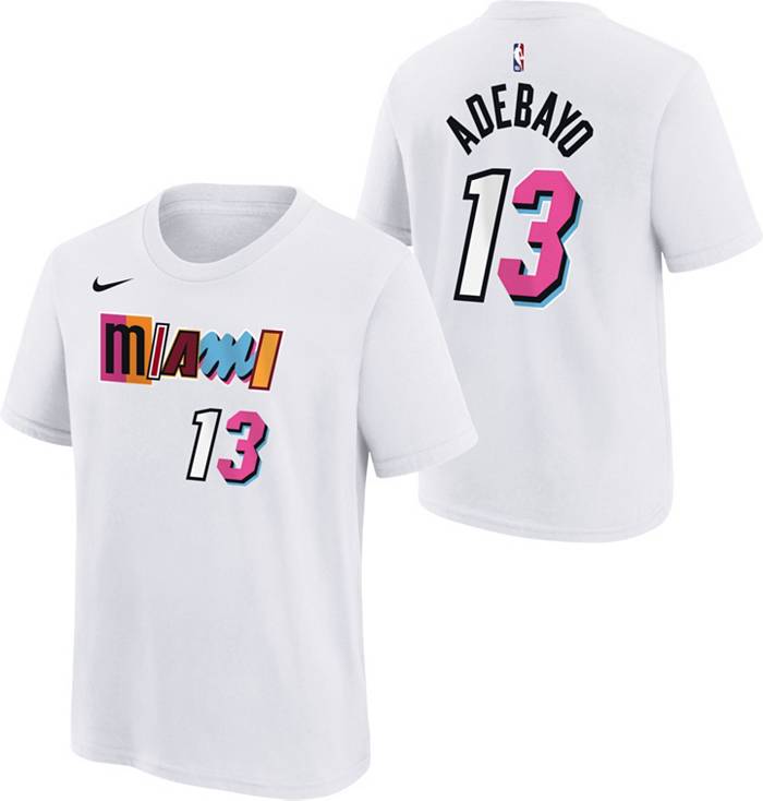 Nike Youth 2022-23 City Edition Miami Heat Bam Ado #13 White Cotton T- Shirt