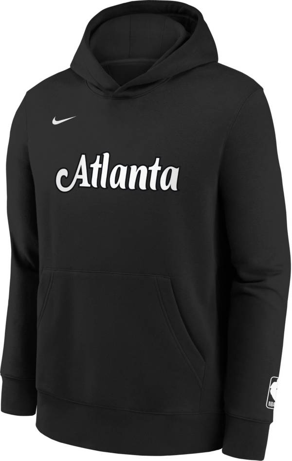 Nike Youth 2022-23 City Edition Atlanta Hawks Black Essential Pullover Hoodie product image