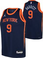 Men's Nike RJ Barrett Blue New York Knicks Name & Number T-Shirt