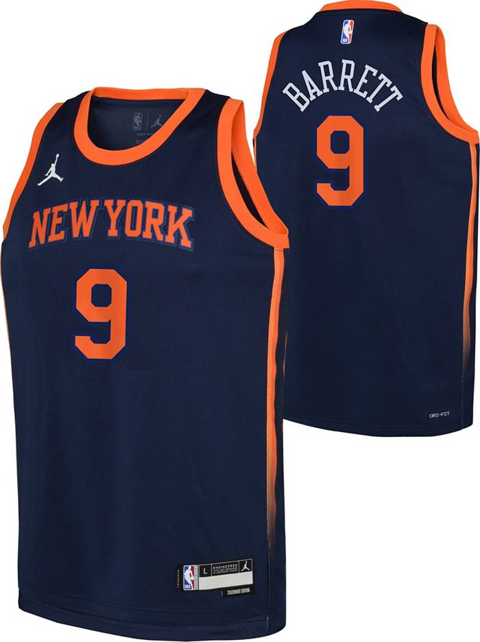 Nike Youth New York Knicks RJ Barrett #9 Dri-Fit Swingman Jersey - Navy - M Each