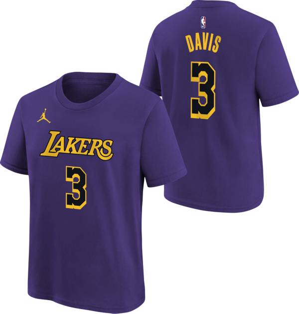 Nike Youth Los Angeles Lakers Anthony Davis 3 Purple T Shirt