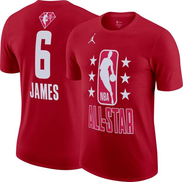 Jordan Youth 2022 NBA All-Star Game LeBron James #6 Red T-Shirt
