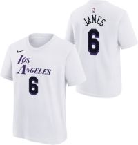 Nike / Youth 2021-22 City Edition Los Angeles Lakers LeBron James #6 Purple  Player T-Shirt