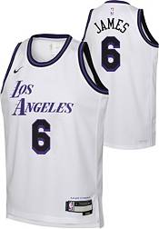Men's Los Angeles Lakers Lebron James #6 Nike Blue Swingman Jersey