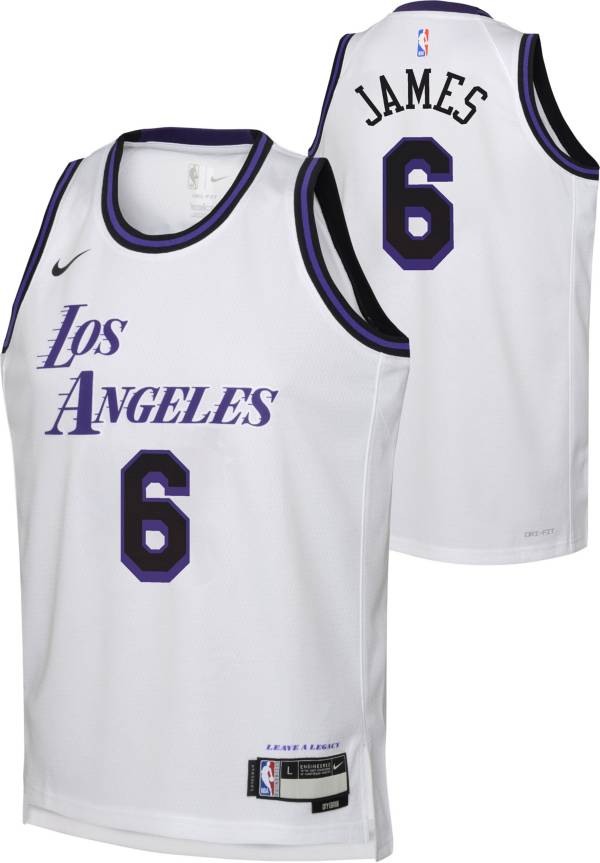 Nike Youth 2022-23 City Edition Los Angeles Lakers LeBron James #6