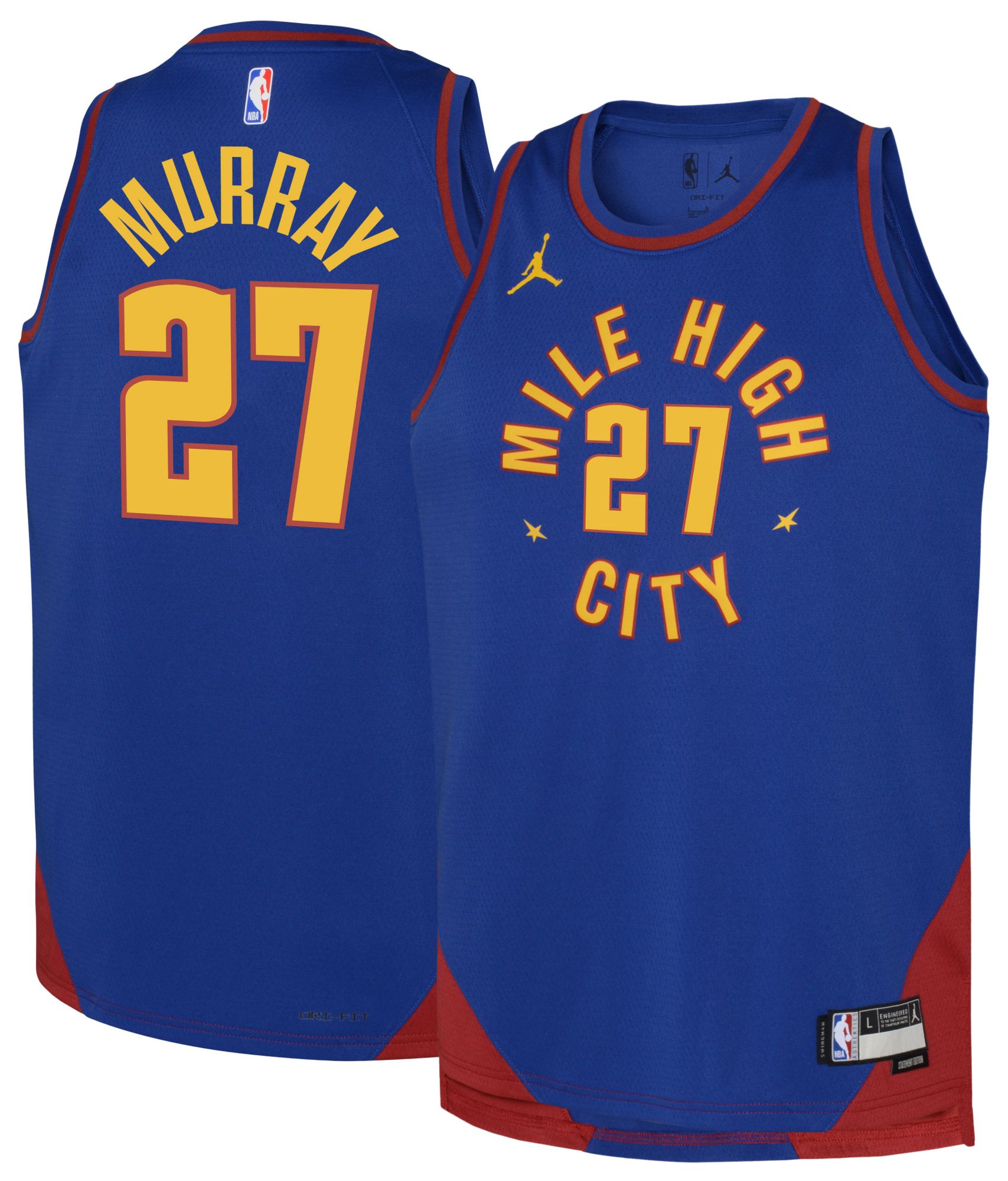 Jordan Youth Denver Nuggets Jamal Murray #27 Blue Swingman Statement Jersey product image
