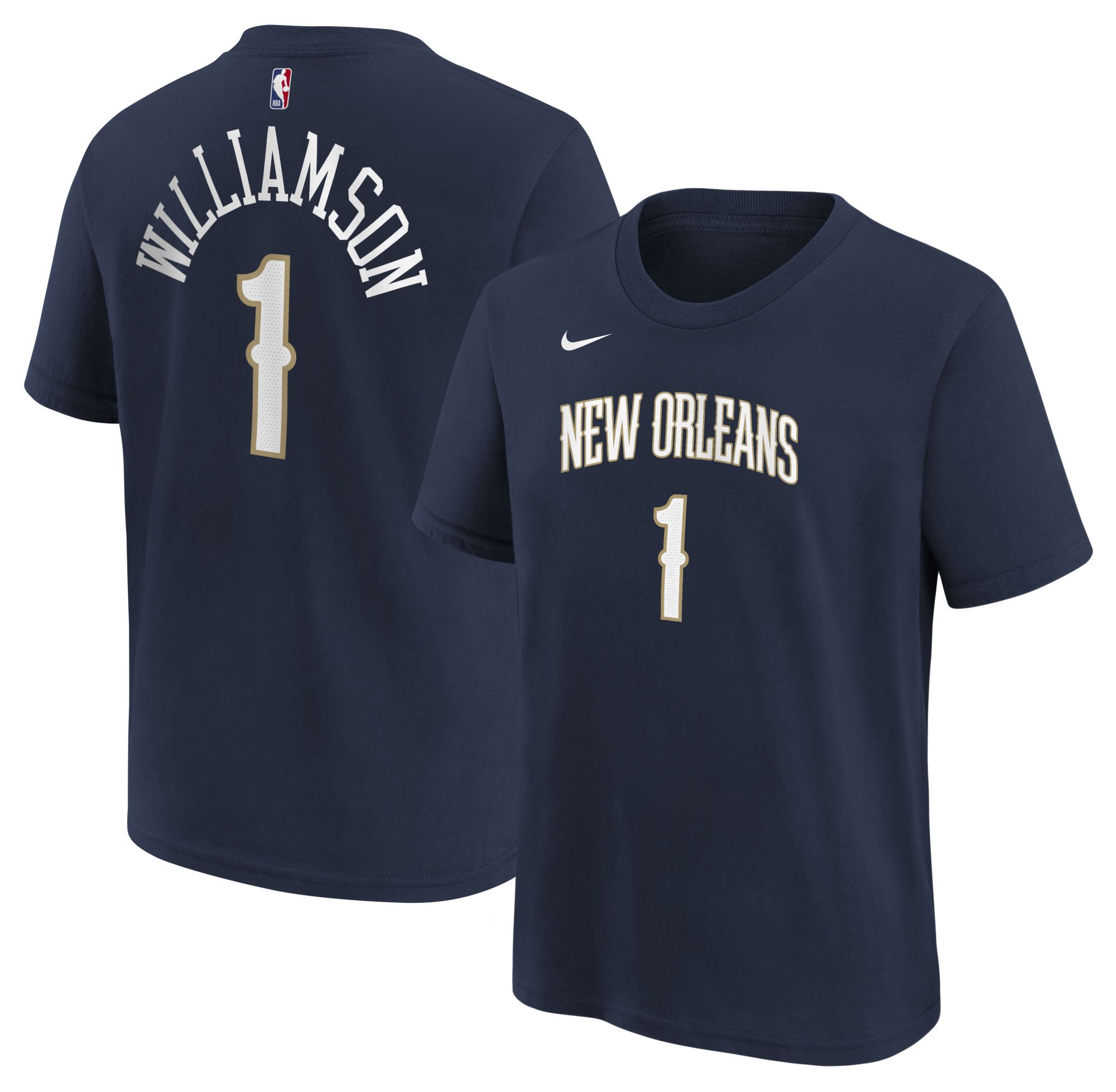Nike Youth New Orleans Pelicans Zion Williamson #1 Navy T-Shirt product image