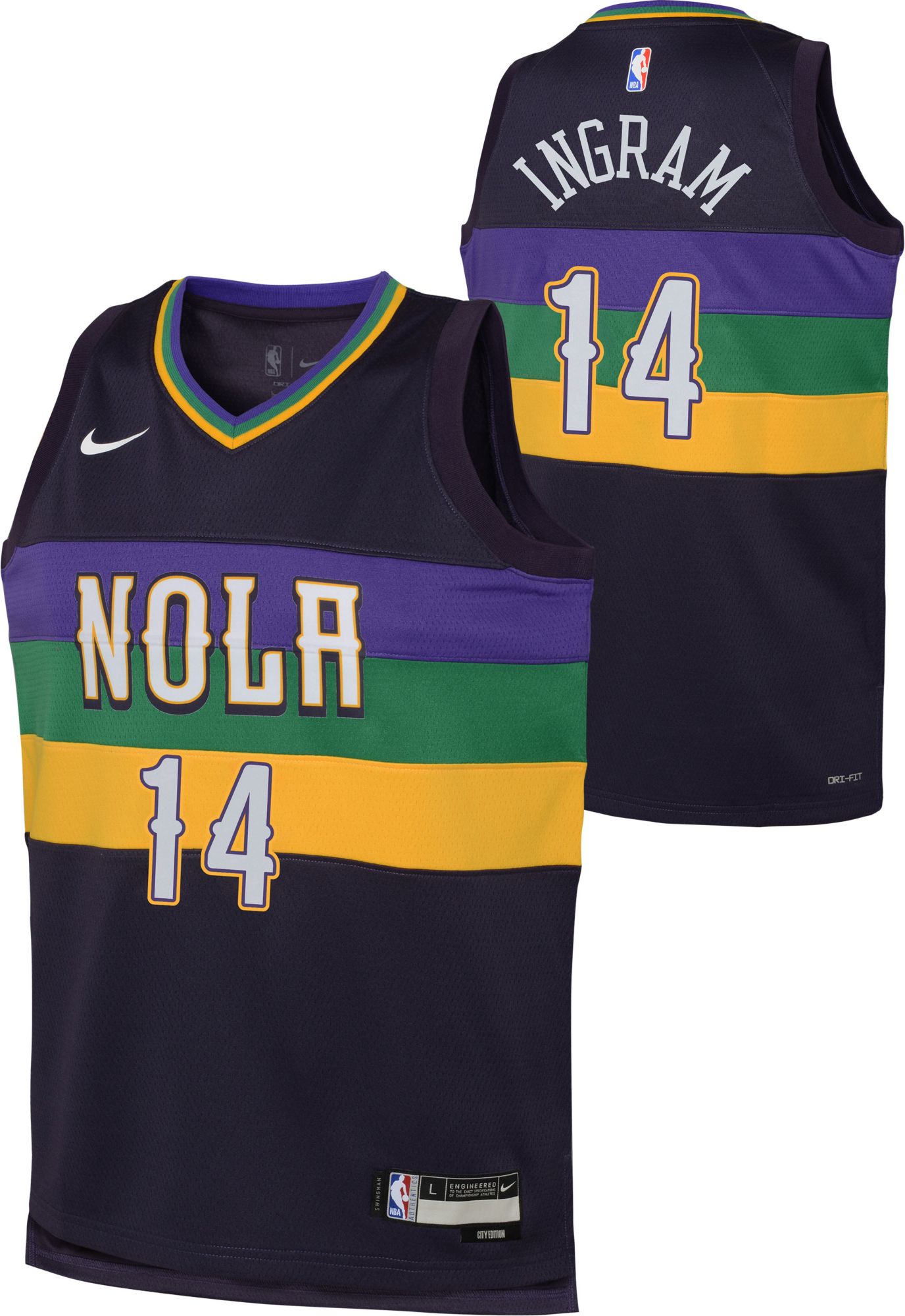 Youth Fanatics Branded CJ Mccollum Purple New Orleans Pelicans Fastbreak Jersey - City Edition