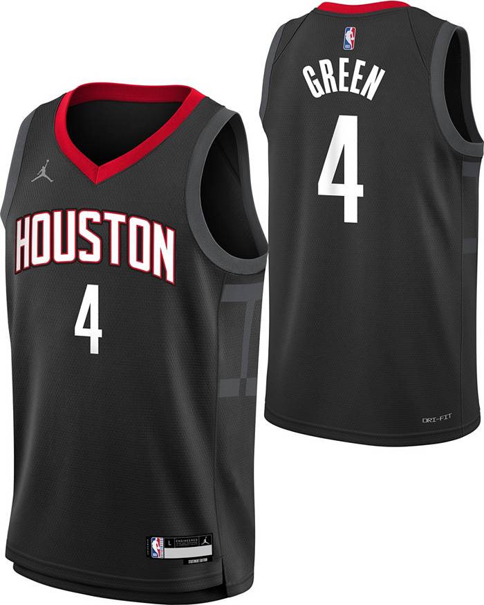 Nike Men's Houston Rockets Jalen Green #4 Red Dri-Fit Swingman Jersey, Small