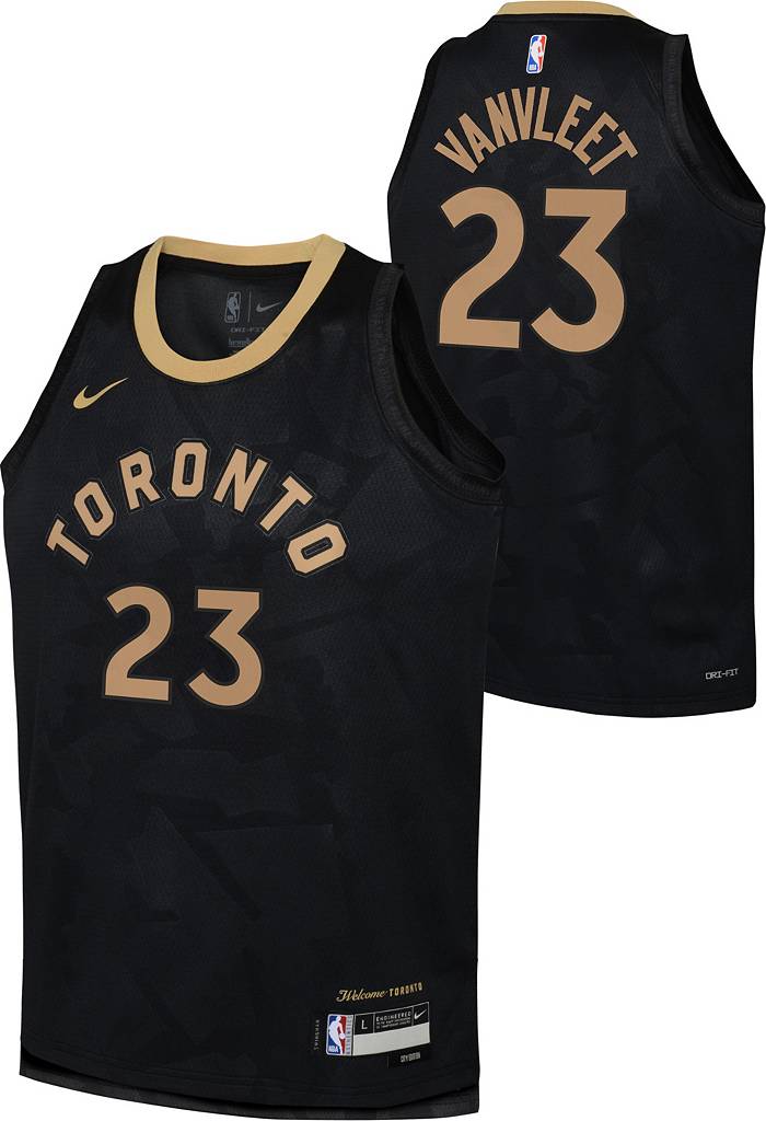 Nike Youth 2022-23 City Edition Toronto Raptors Fred VanVleet #23 Black  Dri-FIT Swingman Jersey