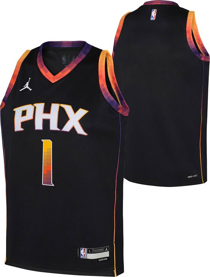 Devin Booker Phoenix Suns The Valley Nike Black Swingman Jersey #1