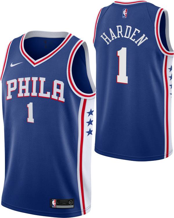 ik klaag Wakker worden verkopen Nike Youth Philadelphia 76ers James Harden #1 Blue Dri-FIT Swingman Jersey  | Dick's Sporting Goods