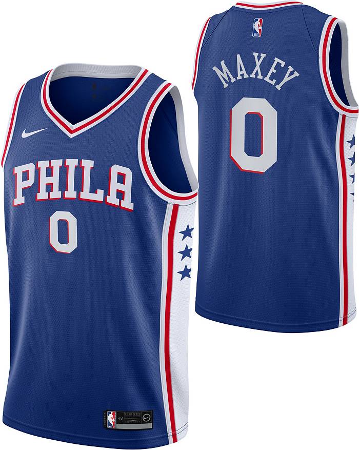 Nike Youth Philadelphia 76ers Tyrese Maxey #0 Blue T-Shirt