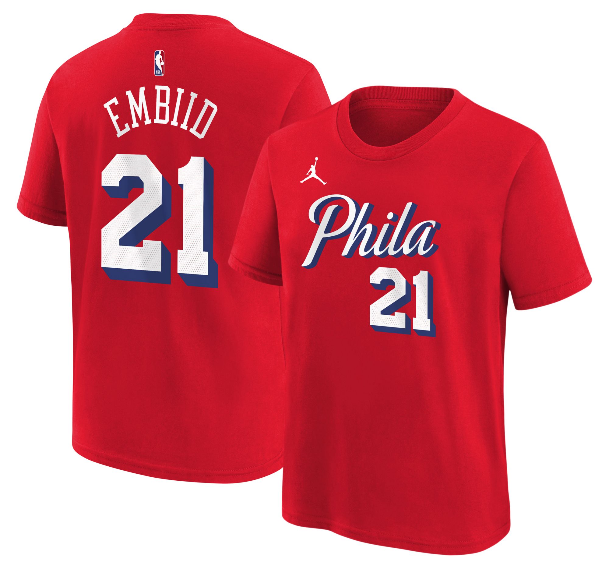 Nike Youth Philadelphia 76ers Joel Embiid #21 Red T-Shirt product image