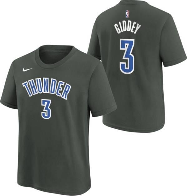 Nike Youth 2022-23 City Edition Oklahoma City Thunder Josh Giddey #3 Grey Cotton T-Shirt product image