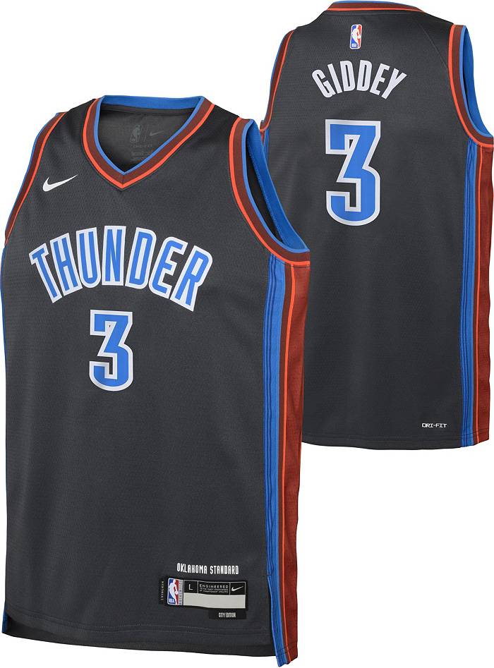 Men's Nike Josh Giddey Anthracite Oklahoma City Thunder 2022/23 Edition Name & Number T-Shirt Size: 3XL