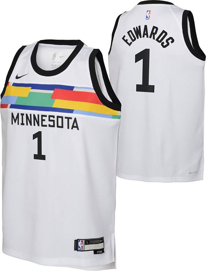 Men's Nike Anthony Edwards White Minnesota Timberwolves 2022/23 City  Edition Name & Number T-Shirt