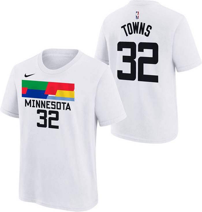 Karl-Anthony towns Minnesota Timberwolves Nike Youth 2018/19 Swingman Jersey White - Earned Edition Size: Medium