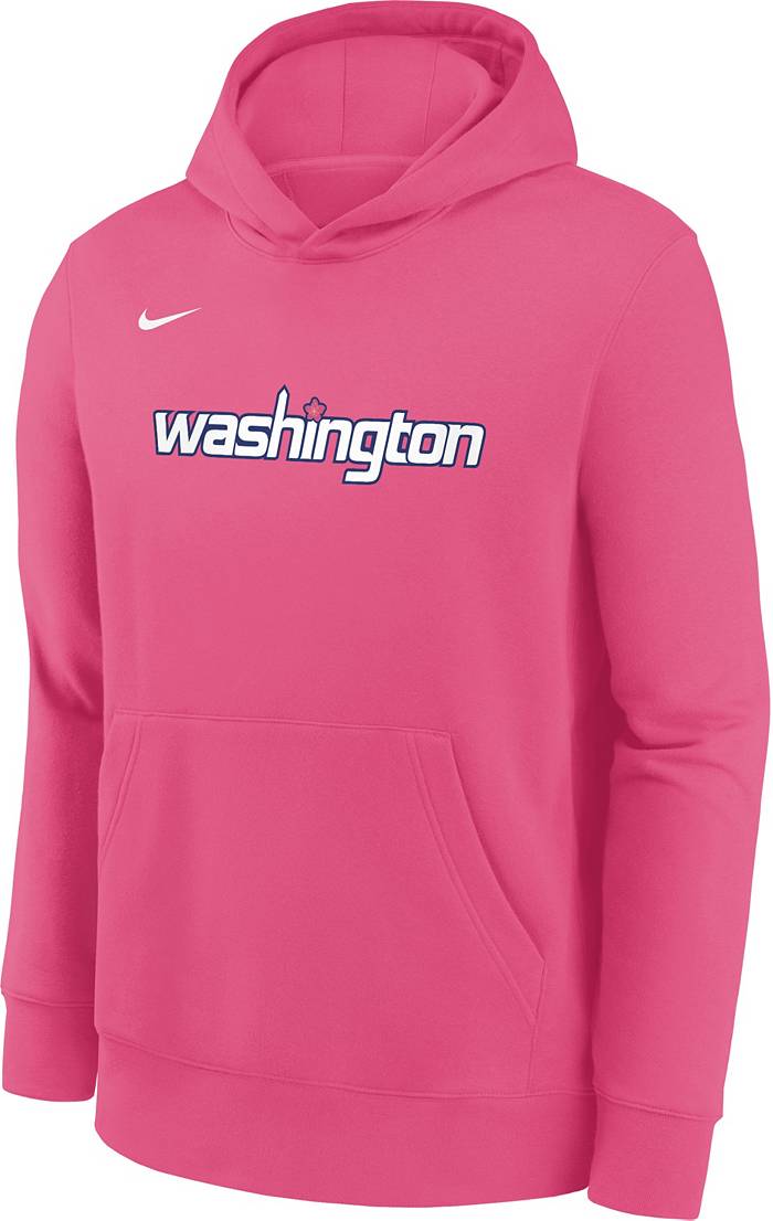 Nike Youth 2022-23 City Edition Washington Wizards Pink Essential Pullover  Hoodie