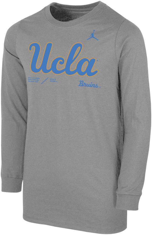Jordan Youth UCLA Bruins Grey Cotton Football Sideline Team Issue Long Sleeve T-Shirt product image