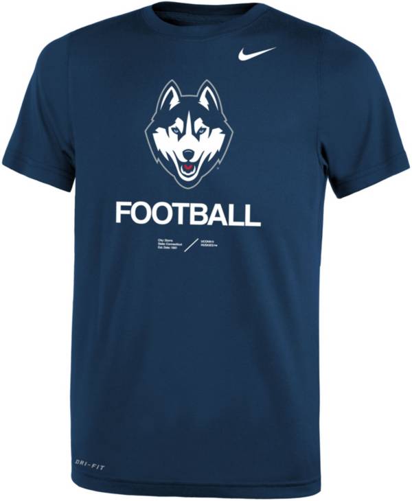 Nike Youth UConn Huskies Blue Dri-FIT Legend Football Sideline Team Issue T-Shirt product image