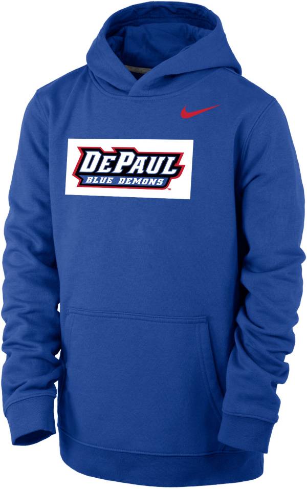 Nike Youth DePaul Blue Demons Royal Blue Club Fleece Pullover Hoodie ...