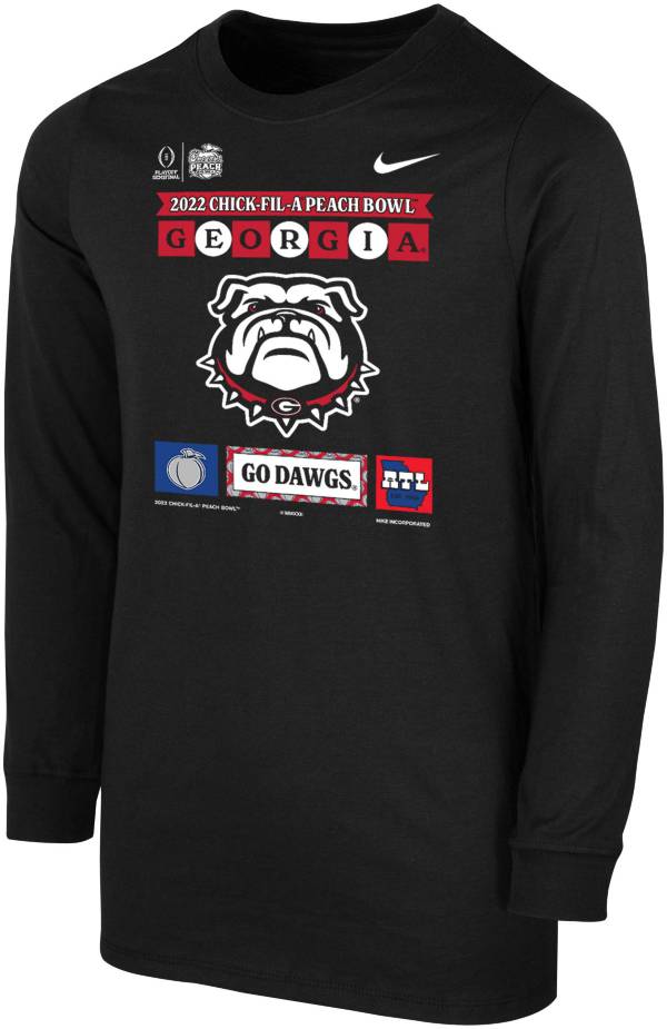Nike Youth 2022-23 College Football Playoff Peach Bowl Bound Georgia Bulldogs Long Sleeve T-Shirt product image