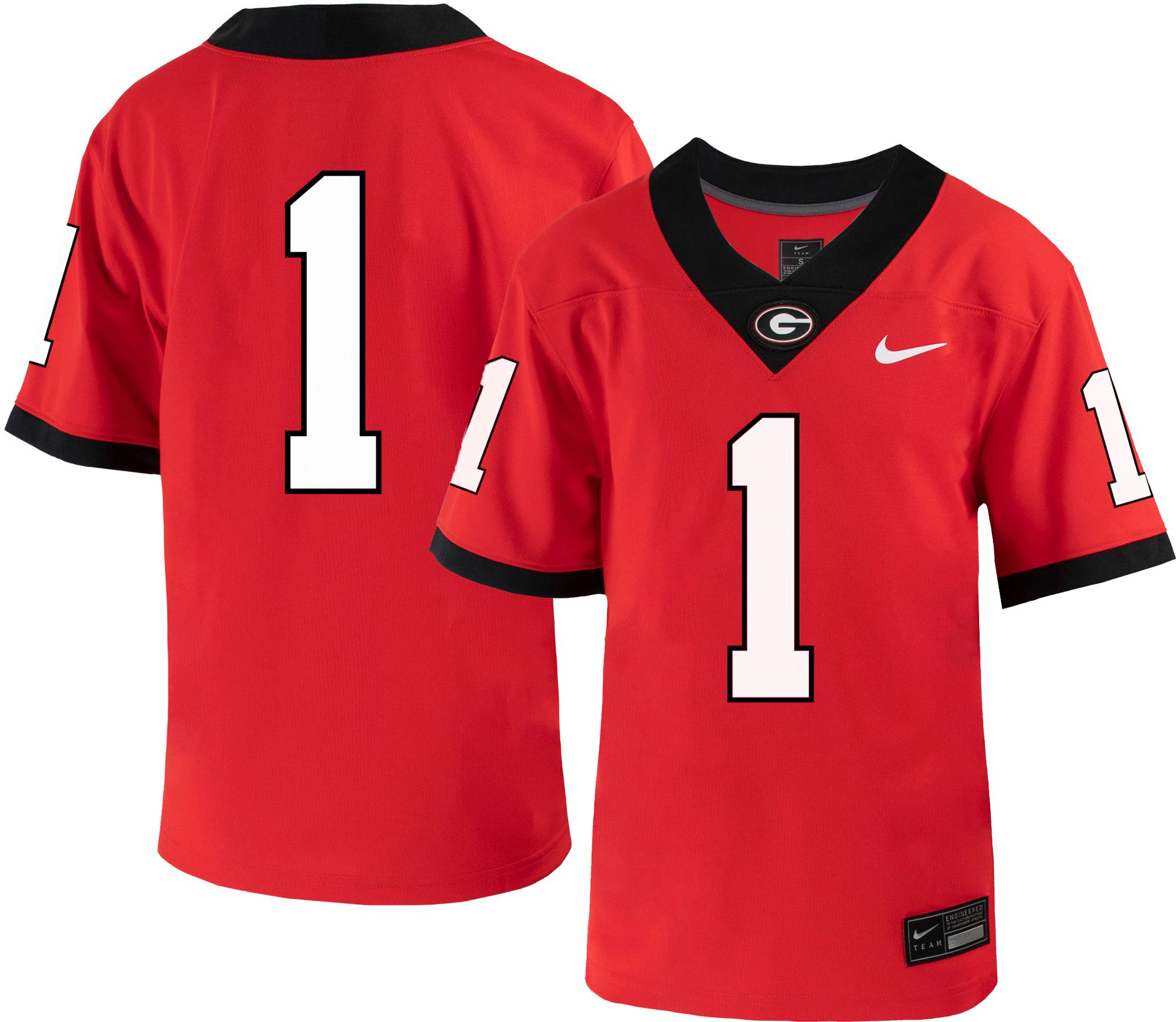 Nike Little Kids' Georgia Bulldogs #1 Red Untouchable Game Football Jersey product image