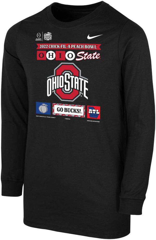 Nike Youth 2022-23 College Football Playoff Peach Bowl Bound Ohio State Buckeyes Long Sleeve T-Shirt product image