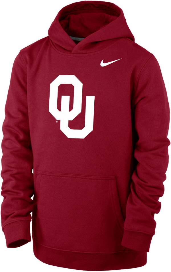 Nike Youth Oklahoma Sooners Crimson Club Fleece Pullover Hoodie product image
