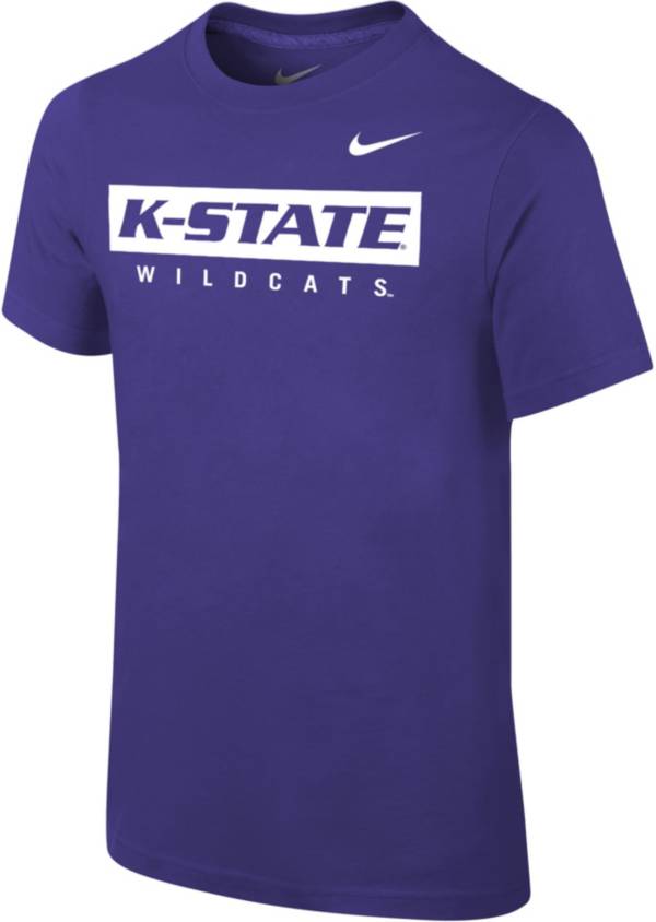 Nike Youth Kansas State Wildcats Purple Core Cotton Wordmark T-Shirt product image