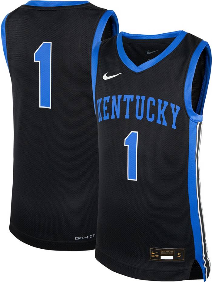 Youth Nike #1 White Kentucky Wildcats Replica Team Basketball Jersey