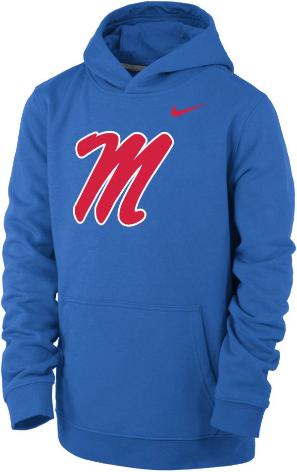 Nike Youth Ole Miss Rebels Blue Club Fleece Pullover Hoodie product image