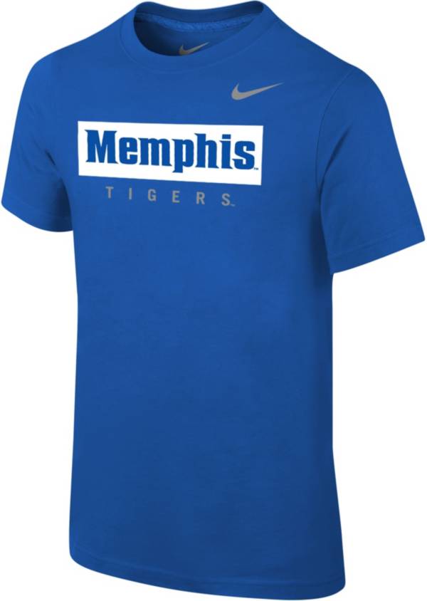 Nike Youth Memphis Tigers Blue Core Cotton Wordmark T-Shirt product image