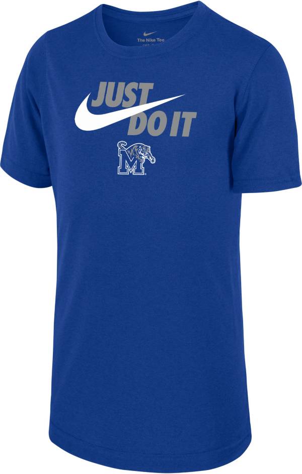 Nike Youth Memphis Tigers Blue Dri-FIT Legend Just Do It T-Shirt | Dick ...