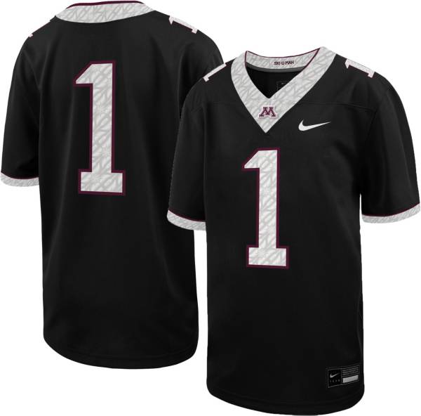 Nike Youth Minnesota Golden Gophers #1 Black Untouchable Game Football Jersey product image