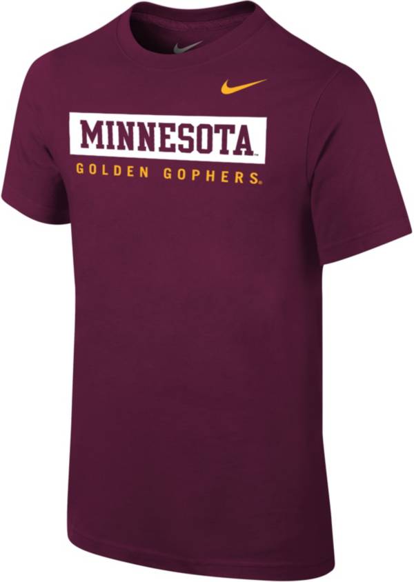 Nike Youth Minnesota Golden Gophers Maroon Core Cotton Wordmark T-Shirt product image